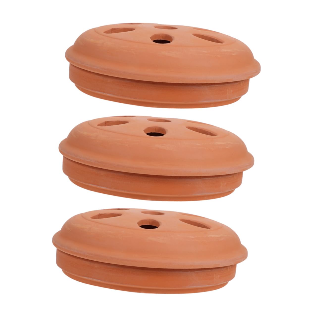 Gatuida 3 Pièces Brûleur Décoratif en Poterie Rouge pour Bureau Accessoire De Chambre Lot de Diffuseurs Parfumés