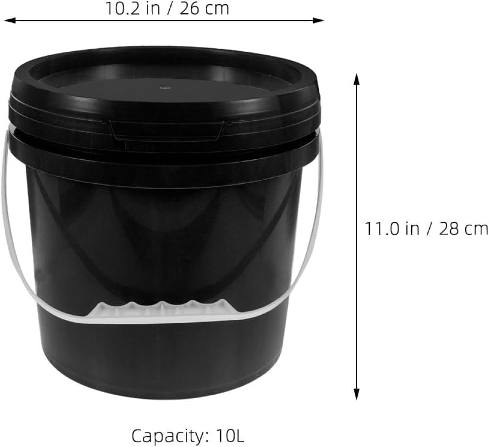 Handheld Plastic Paint Bucket with Airtight Lid Food-Grade Container for Paint Storage Mixing Transporting Liquids Durable Easy to Clean Design