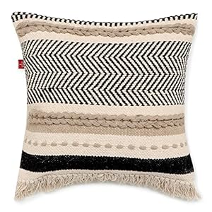 REDEARTH · Handmade Boho Throw Pillow Covers - Bohemian Chic Farmhouse Style - Accent Woven Indoor and Outdoor Pillow Cushion Cases for Couch, Bed, Chair, Sofa, Bench – Set of 2-18"x18" - Natural REDEARTH–Handmade Boho Throw Pillow Covers Bohemian Chic Farmhouse Style Accent Woven Indoor and Outdoor Pillow Cushion Cases for Couch Bed Chair Sofa Bench–Set of 2 18×18 Natural