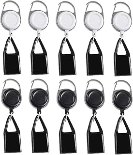 10個のシリコンライターホルダースリーブクリップライター保護カバー喫煙スペアパーツ、格納式キーチェーン付き