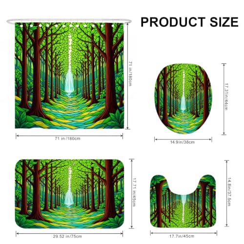 Rideau de douche en polyester imperméable motif feuilles d'été 183x183