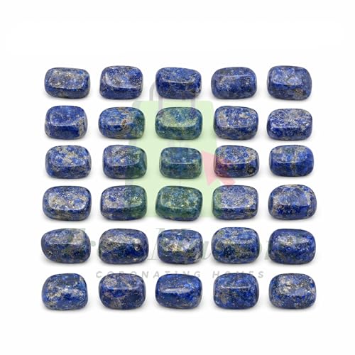 Image of Lapis-Lazuli Tumble Stone | 50 gm Tumbled Gemstones | Reiki Healing Stones | Home Decor Pebbles | Aquarium Gravel | Garden & Table Decor