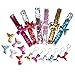 N/U Juego de 18 pulseras con diseño de sirena para niños, llavero de sirena y diadema de cola de sirena, reversibles, con lentejuelas, para niños, niñas y niñas, para fiestas y festivales
