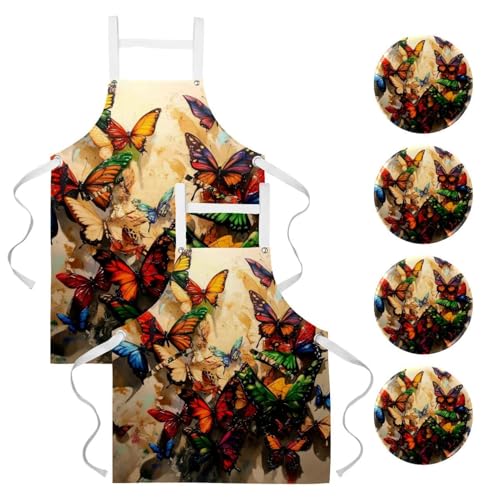 Tablier de serveuse papillon pour le service en restaurant et bistrot