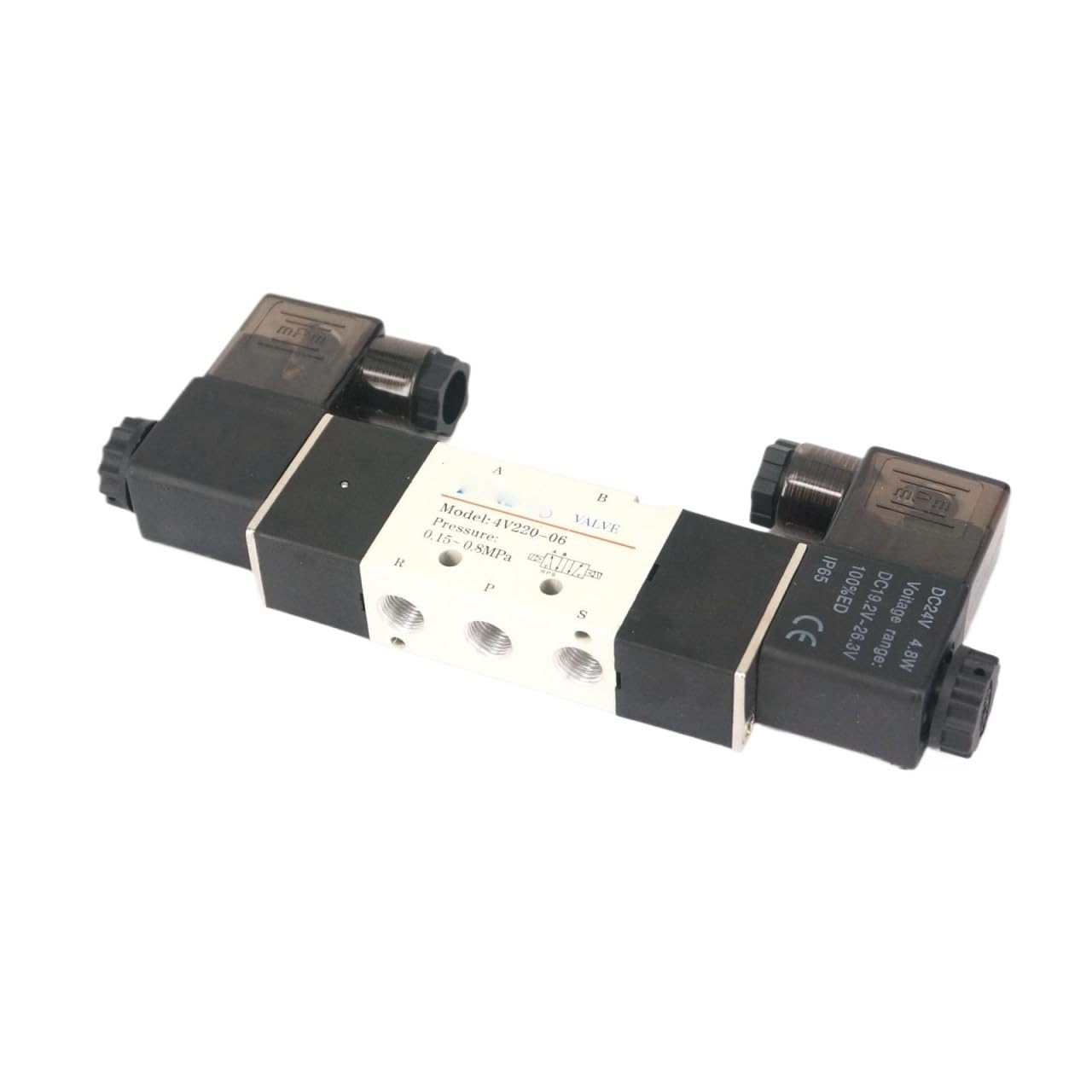 Électrovanne pneumatique 4V220-06 1/8 BSPT pour l'automatisation industrielle DC12V