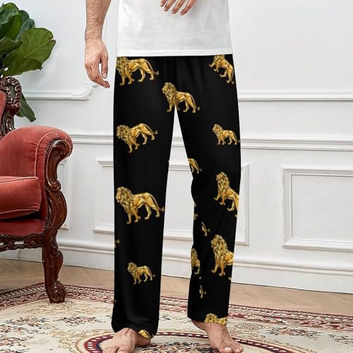 Golden Lion Men's Pajama Pants Lightweight Pjs Bottoms Sleep Lounge Pant with Pocket Drawstring3
