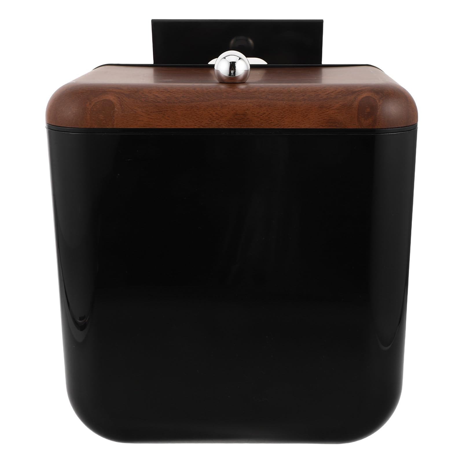 Hängender Abfalleimer mit Deckel Minimalistischer Stil in Schwarz mit 12l aus Abs Platzsparendes Design und Großer Fassungsvermögen Praktischem Haken und Spuren für Schranktür
