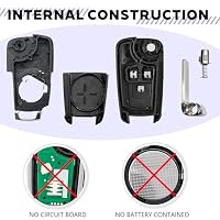 2 Stück Autoschlüssel Gehäuse 3 Tasten Kompatibel für O-pel Insignia Astra J Adam Zafira Tourer C Mokka Meriva Movano Corsa E Cascada Karl Vauxhall Fernbedienung Klapp Schlüssel Auto Schlüsselgehäuse – Ansicht 2