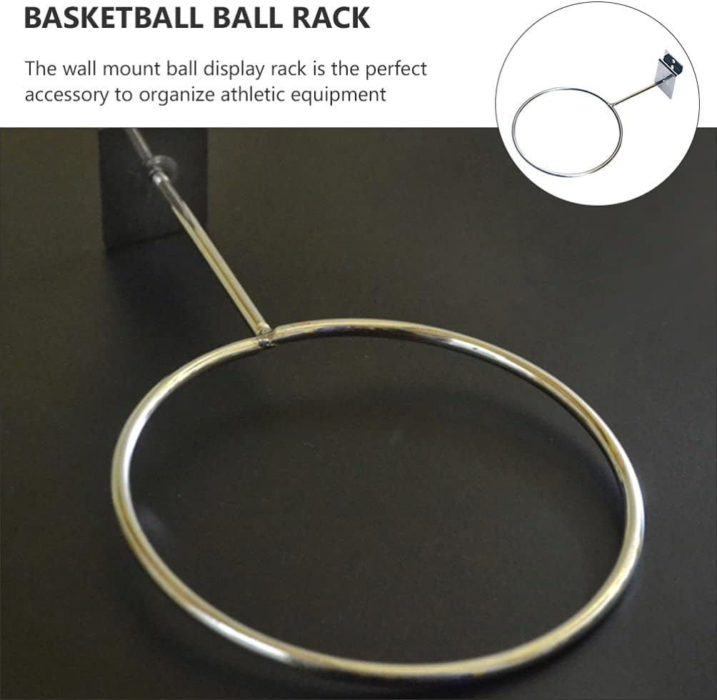 BESPORTBLE 5pcs Wall Mount Ball Holder Steel Football Storage Racks Basketball Display Organizer Sports Room Decor for Soccer Volleyball 4mm - Image 3