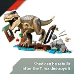 LEGO Jurassic World T. rex River Escape - Dinosaur Toy for Kids, Boys, and Girls, Ages 5-7 - Jurassic World Toy Boat and LEGO Minifigures - Creative Dinosaur Gift for Movie Fans - 76975