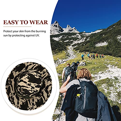 SOIMISS Chapéu Largo Chapéu de Proteção UV Dos Óculos de de Pesca Ao Ar Livre Chapéu Militar de Camo