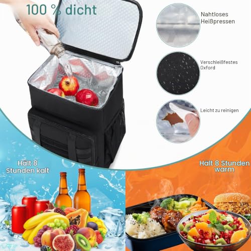 HSHRISH Kühlrucksack 30L erweiterbar auslaufsicher Camping Wandern – Ansicht 5