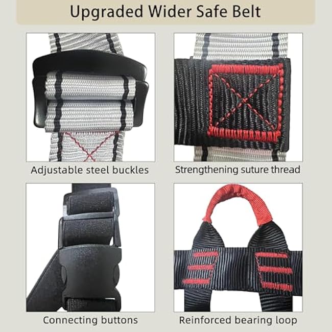 Adult Bungee Fitness Harness Adjustable Safety Belt/Back Support Size Guide Heavy-Duty Workout Equipment-No Cord