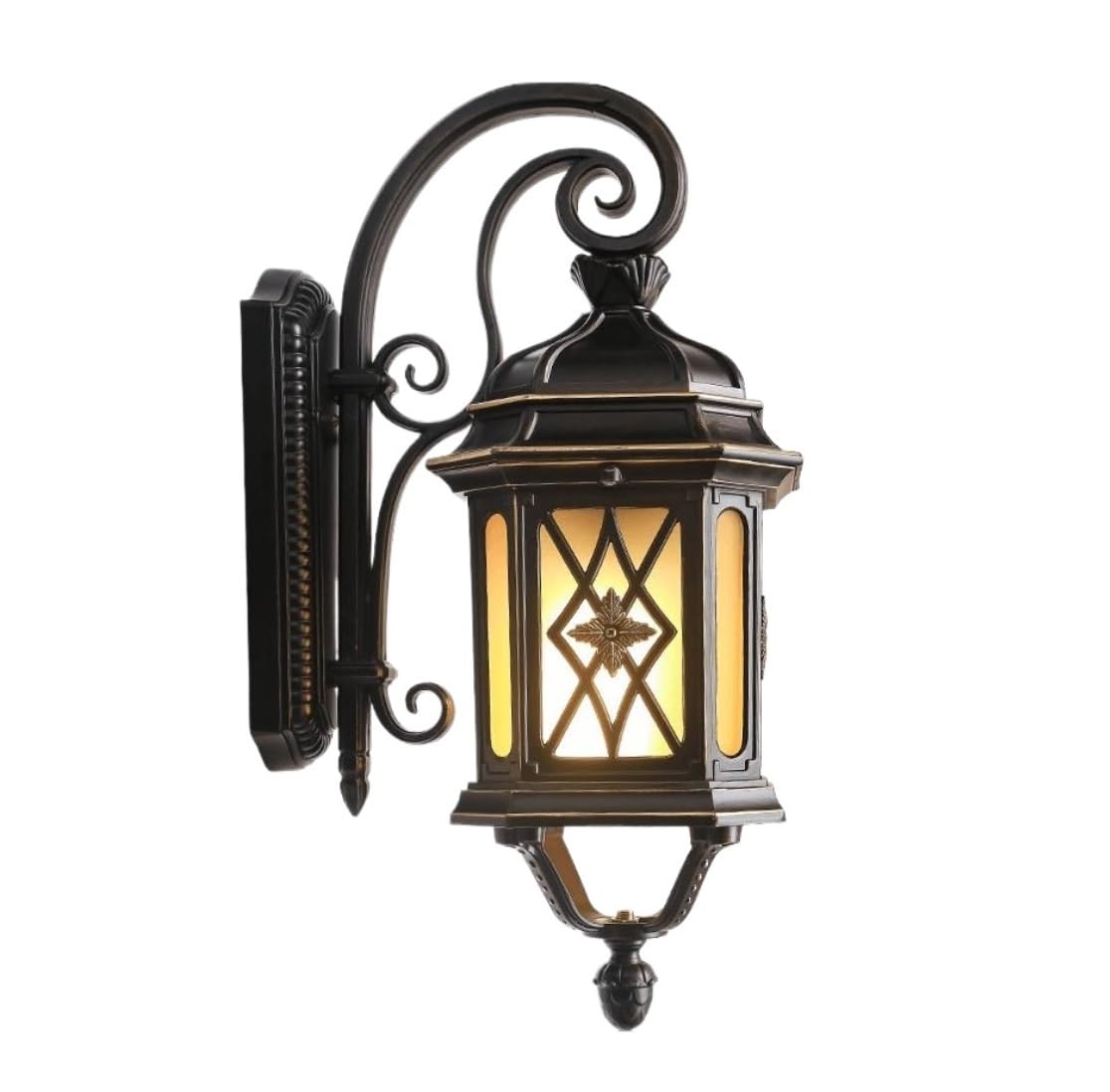 Lampade Da Parete Per Esterni Applique Da Parete Per Esterni Retrò Europea In Alluminio Con Paralume In Vetro, Lampada Per Veranda, Patio, Giardino Per Patio Ed Esterni
