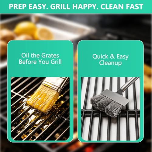Image of 97888 24367 Grill Grates Replacement Parts for Monument 24633 41847NG 35633 35633R 35633G 35633B 13892 17842 D405 D425, 17.6 inch Cast Iron Cooking Grids for Monument 4 Burner Gas Grills, 3 Pack