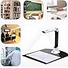 Portable HD Document Scanner, A2 Overhead Book Scanner for A4 A3, PDF Export & Auto Correction, for Office Library Classroom Bank