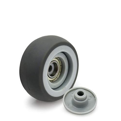 Miniatura 6 de Rueda para muebles, ruedas de ruedas pesadas, rueda de puerta giratoria, placa de fábrica para el hogar, herramientas de resorte, material TPR,