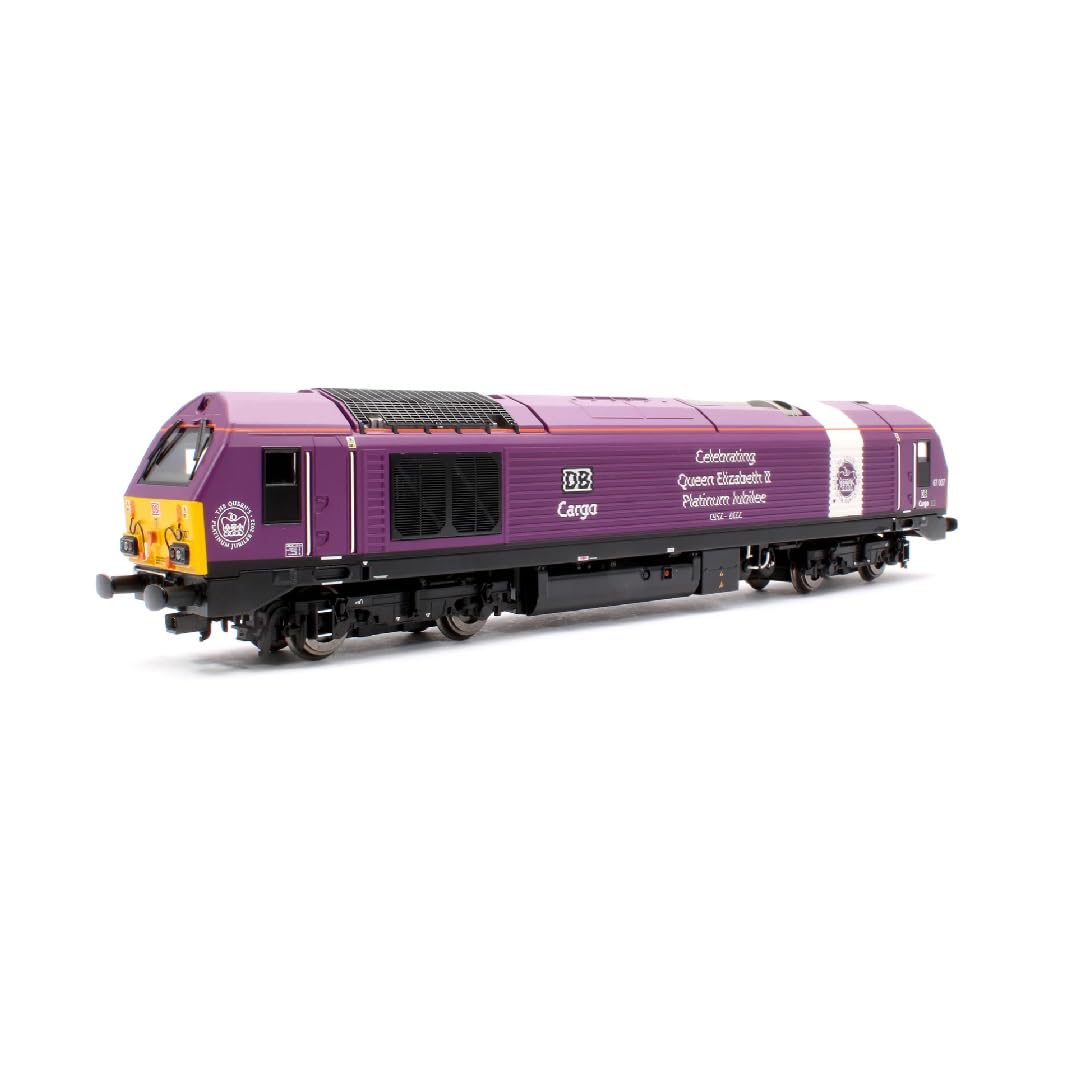 Hornby R30333 DB Cargo Class 67 Bo 67007 Queens Jubilee Diesel Locomotives, Metal, Purple