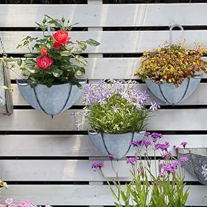 yosager 3 Pack Galvanized Metal Umbrella Wall Planter, Hanging Wall Flower Holder, Succulent Hanger Vase Indoor Outdoor Rustic for Garden Home Wall Decor yosager 3 Pack Galvanized Metal Umbrella Wall Planter Hanging Wall Flower Holder Succulent Hanger Vase Indoor Outdoor Rustic for Garden Home Wall Decor