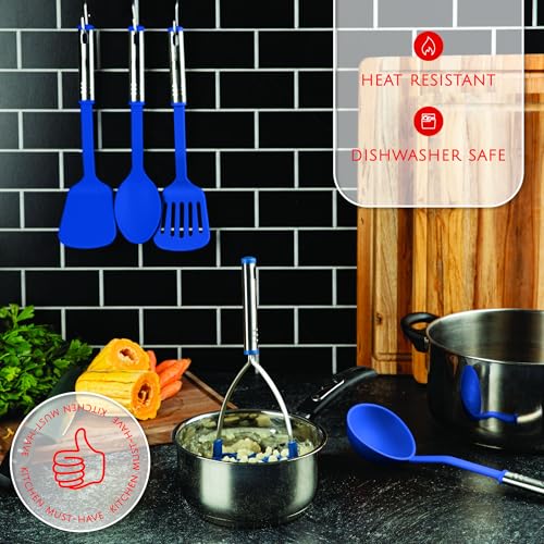 Image of Kitchen Utensils Set 35 PCS Cooking Utensils Set, Nonstick and Heat Resistant Nylon Stainless Steel Silicone Spatula Set - Kitchen Gadgets Home Essentials Kitchen Accessories, Apartment Must Haves