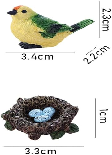 Miniatura 2 de Leadigol 4 figuras de pájaro miniatura de animales, figuras de pájaro de simulación, lindo modelo de animal, figuras decorativas de pájaros en