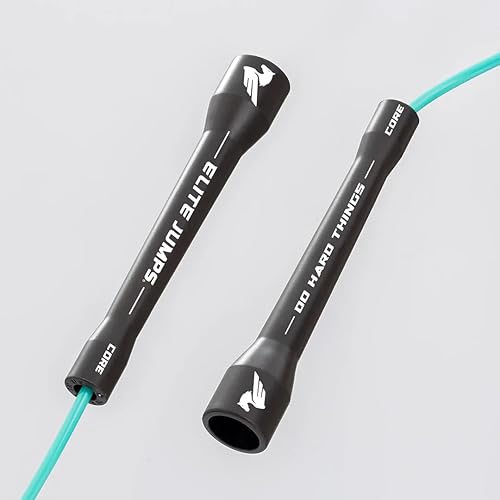 Miniatura 3 de Elite Jumps Adjustable Jump Rope 6mm PVC Training Rope for Fitness & Cardio IndoorOutdoor Skipping Rope with Unbreakable Handles, Non-Kinking Cord