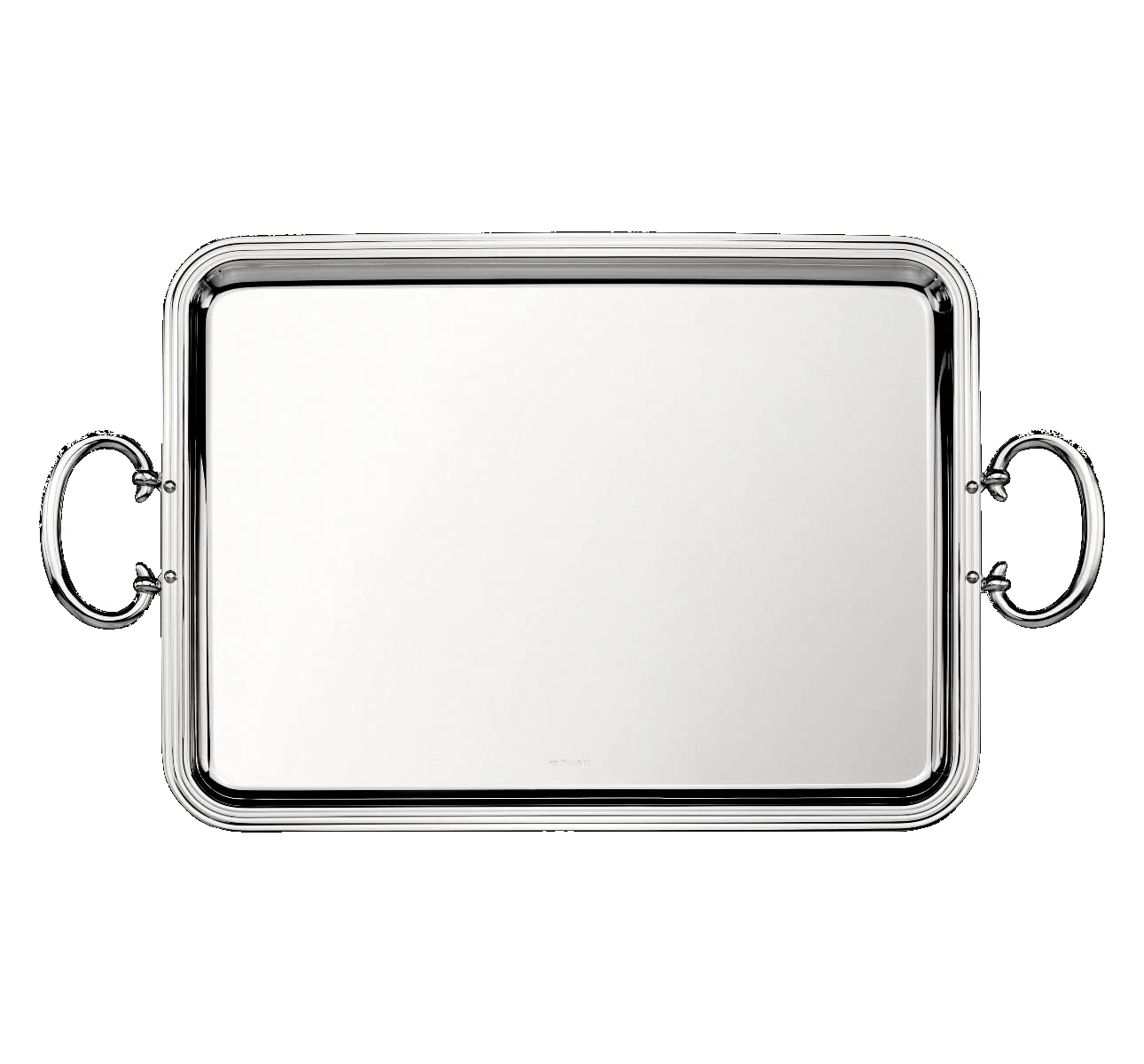 French Christofle silver plated serving tray - Rue de France