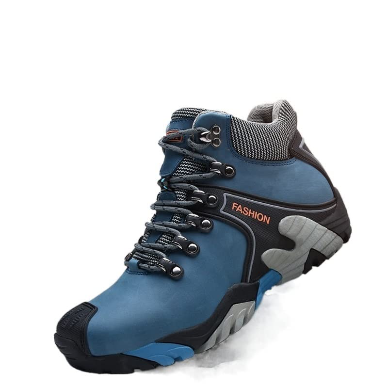 PDUEX Thermal Products Winter Men's Cotton Shoes Outdoor Mountaineering ski Boots to Protect Your feet (Color : 2027 Blue, Size : 10.5)