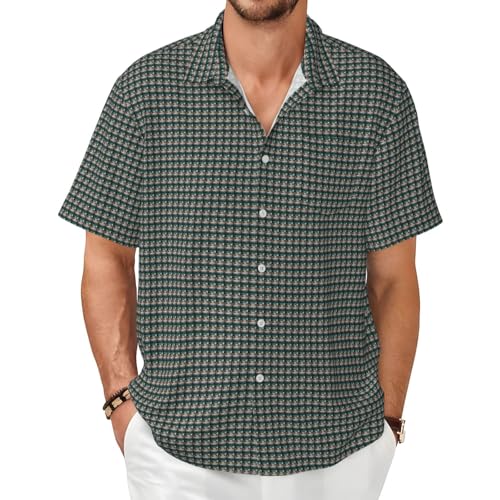 Chemise à manches courtes homme imprimé tropical léger contre la chaleur