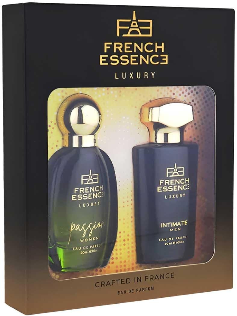 French Essence Perfume Gift Set for Men & Women | Passion 30ml & Intimate 30ml Combo | Long-Lasting Fragrance | Attractive French Scent | Fresh EDP