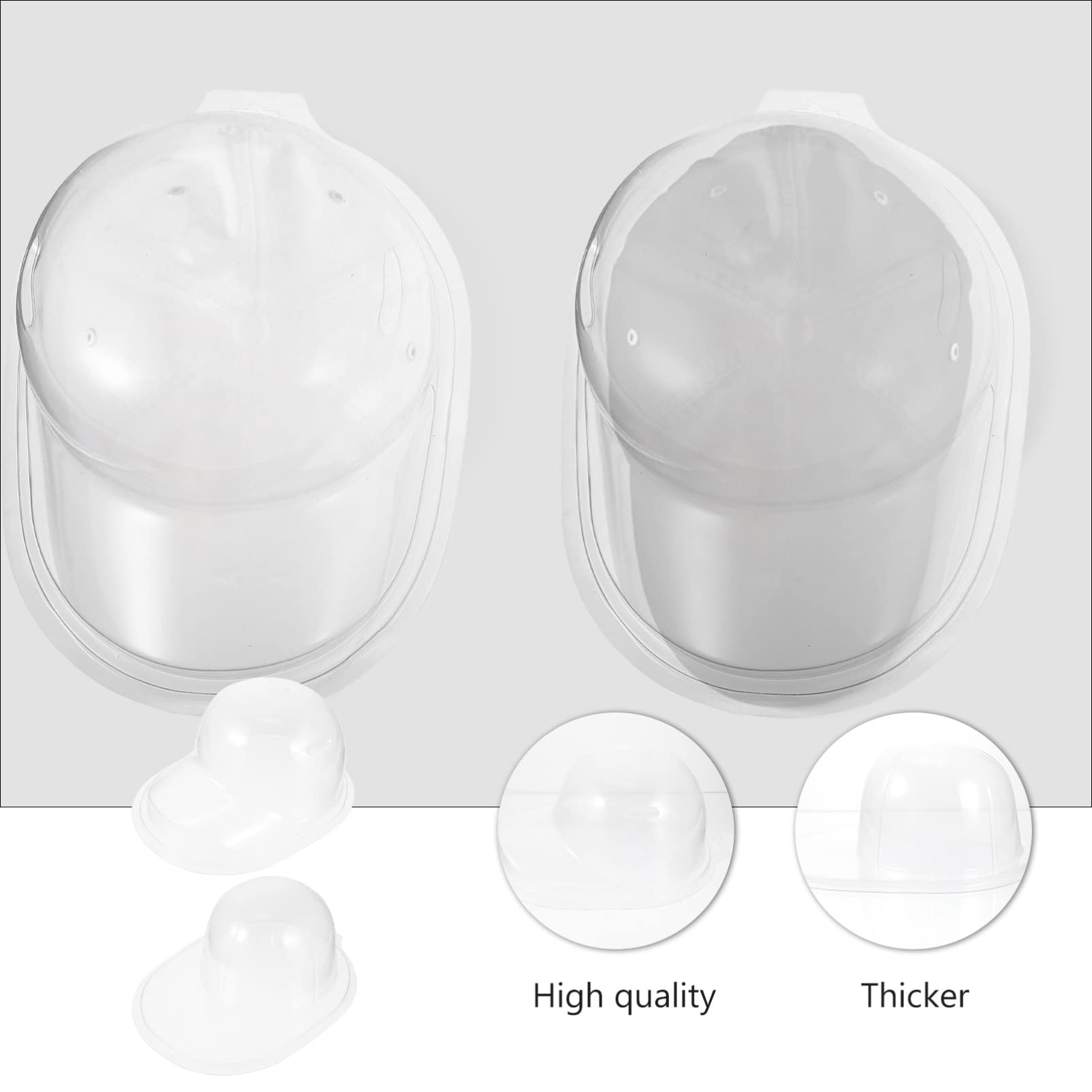 Cabilock 6 Piezas Caja De Almacenaje Percheros Para Gorras De Beisbol Perchero De Muelle De Cúpula Estante Del Sombrero De Vaquero Caso De Sombrero Viajar El Plastico Escritorio Lavadora