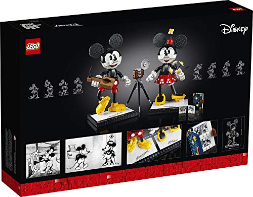 Lego Disney Mickey Mouse & Minnie Mouse Buildable Characters (43179), Classic-Style Mickey Mouse Collectible Adult Building Kit, New 2021 (1,739 Pieces) #TOP4