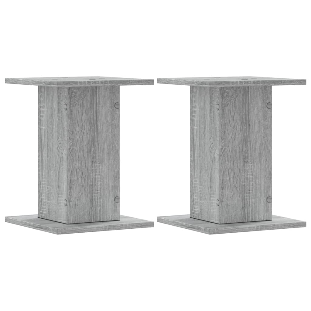 Supporti per piante e fiori, supporto per vasi da fiori, 2 pezzi, grigio Sonoma, 30 x 30 x 40 cm, in legno ingegnerizzato