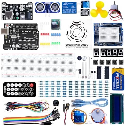 ELEGOO Carte Starter Kit de Démarrage Super avec Guide d'Utilisat...