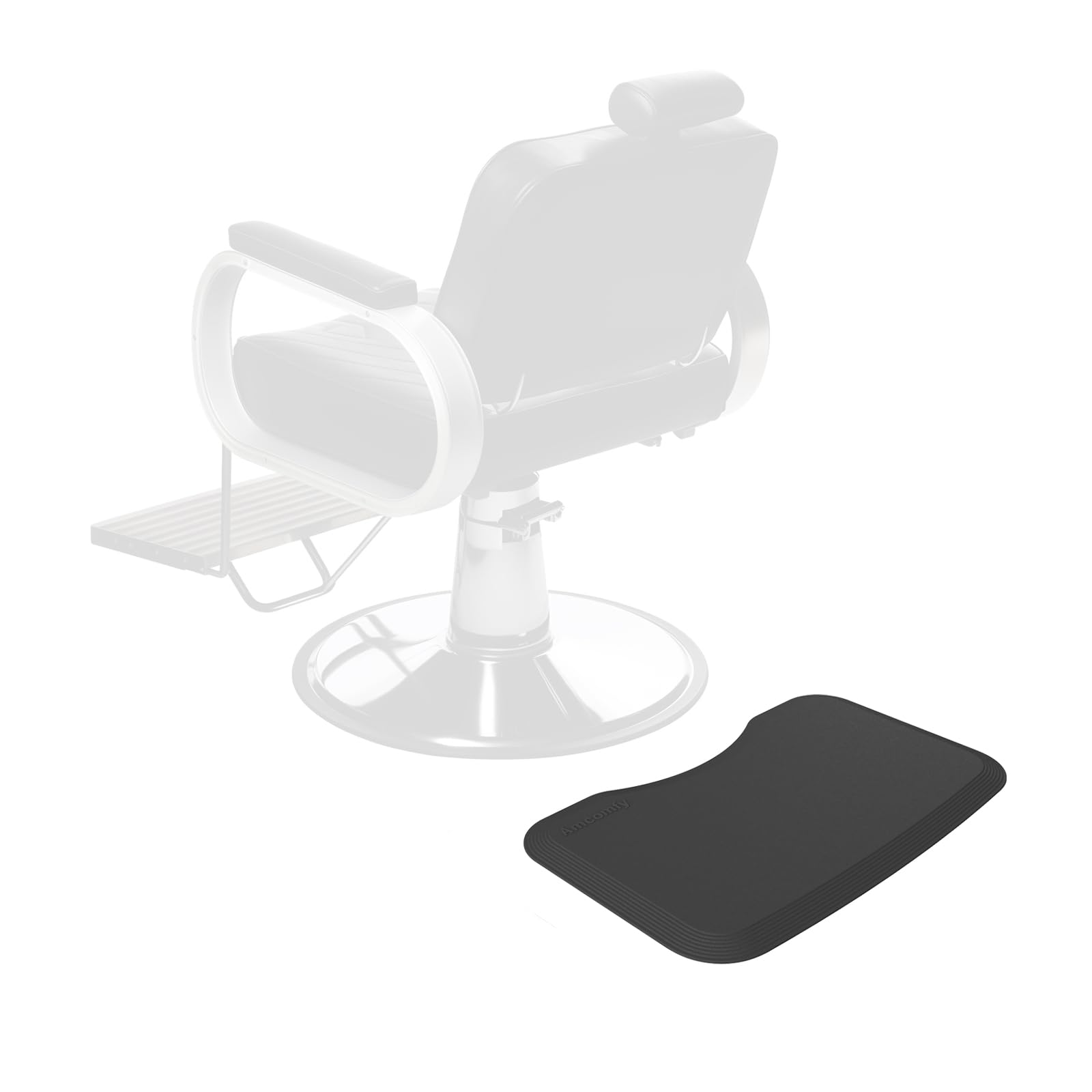 Amcomfy Anti Fatigue Salon Mat for Hair Stylist Anti-Slip Antique Series Salon & Barber Shop Chair Floor Mat (17''x28'' x 5/8'',Black)-image-32