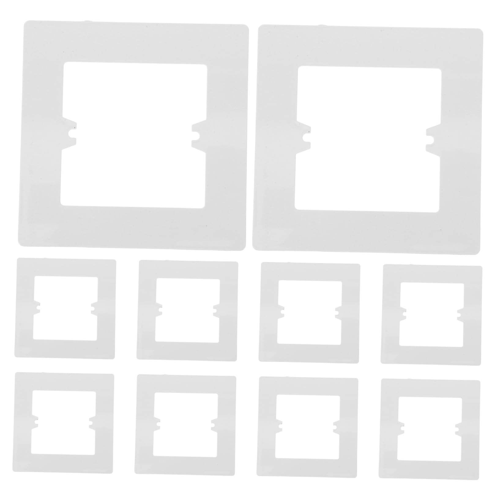 VILLCASE 86-type Switch Socket Covers 10pcs Decorative Wall Plate Shields Sturdy Pvc Quick Setup Hide Old Outlets