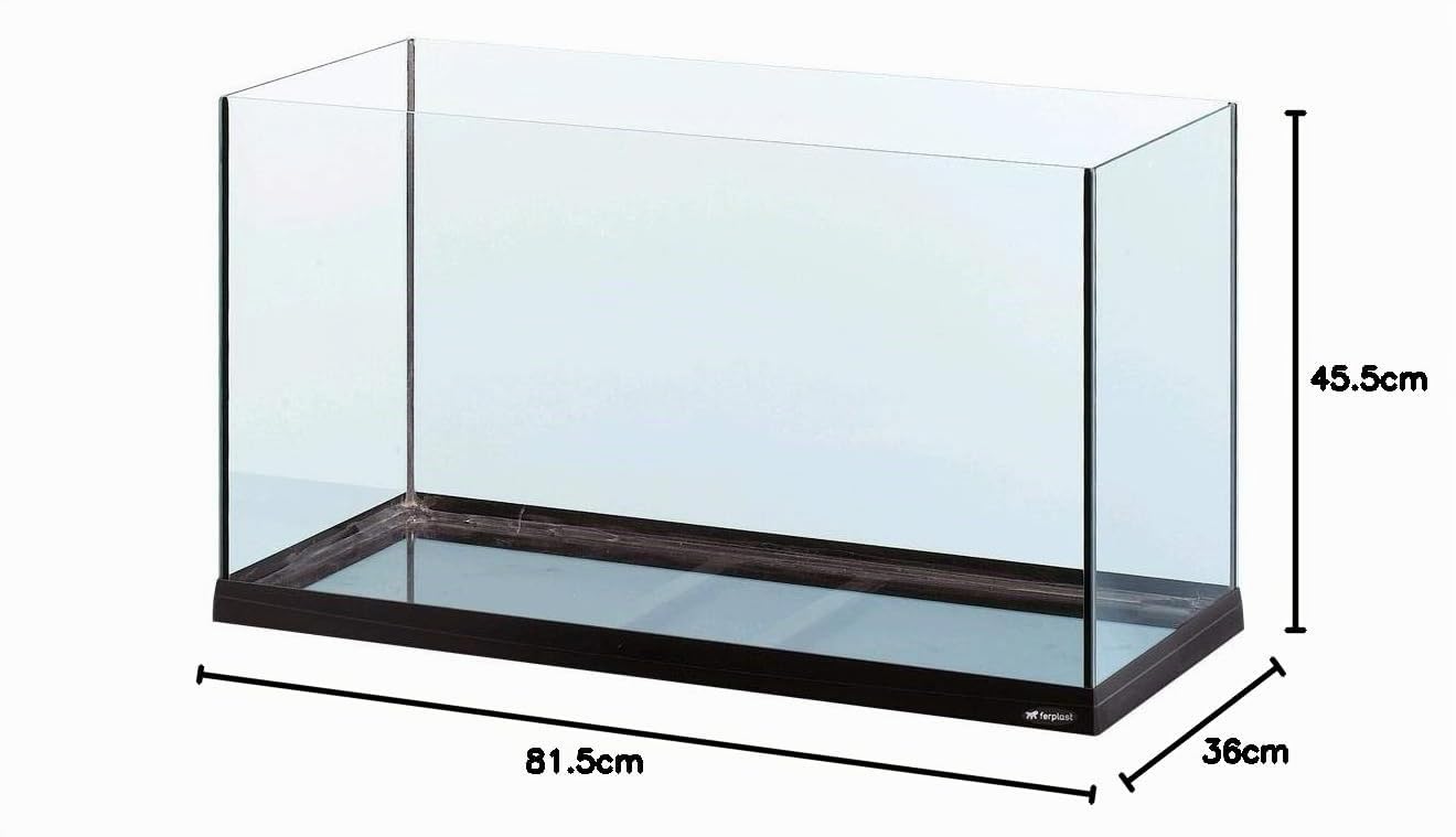Hydor Acquario TANK 80, Vasca in Vetro, Robusto e Resistente, Capacità 120 L, 81.5 x 36 x h 45.5 cm