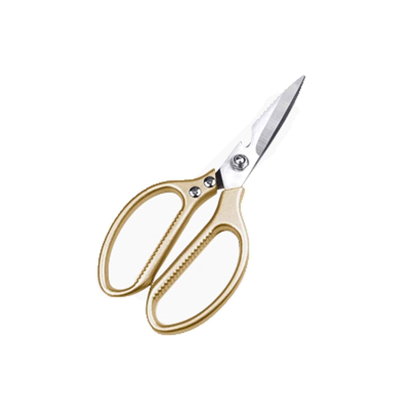 GTHTUHFD Professional Kitchen Scissors,Heavy Duty Shears Ultra Sharp Stainless Steel Multi-Function Kitchen Scissors,Gold