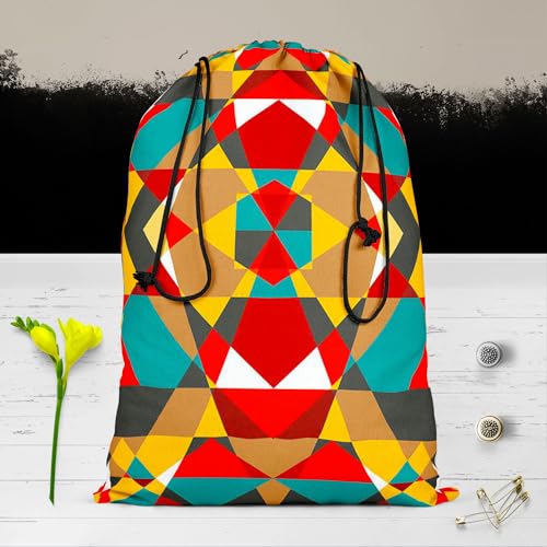 Image of ArtzFolio Tribal Art D1 | Reusable Sack Bag | Bag for Gym, Storage, Vegetable & Travel