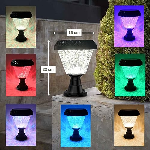 hardoll 10W Solar Lights for Home Outdoor Garden 33 LED Waterproof Gate Lamp (Round Shape) (Pack of 1)