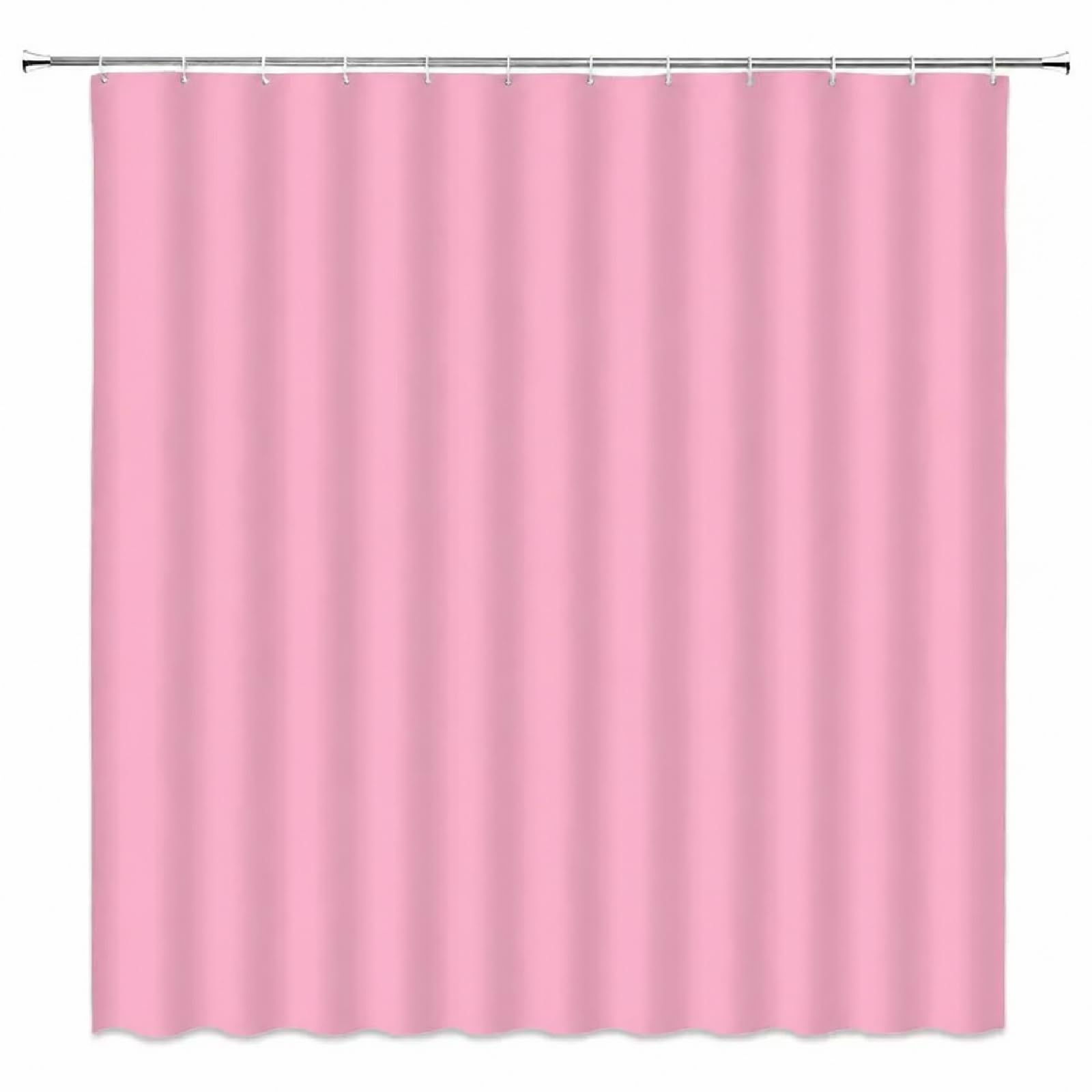 18meng Art Pink Shower Curtain 90 x 90 cm Waterproof Mould Proof Resistant Polyester Fabric Bathroom Curtain with 12 Hooks Washable Weighted Shower Curtains for Bath Tub Shower Stall