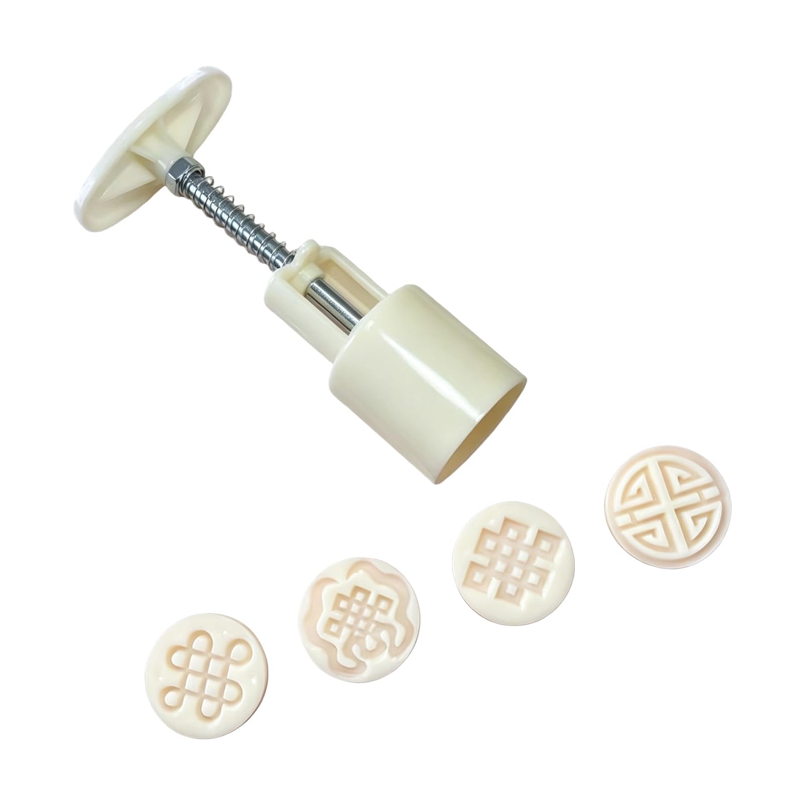 Btgghytr ABS Chinese Knot Moons Cake Molds Hand Press Tool for Homemade Pastries Preparation Kitchen Gadget Hand Press Moons Cake Maker