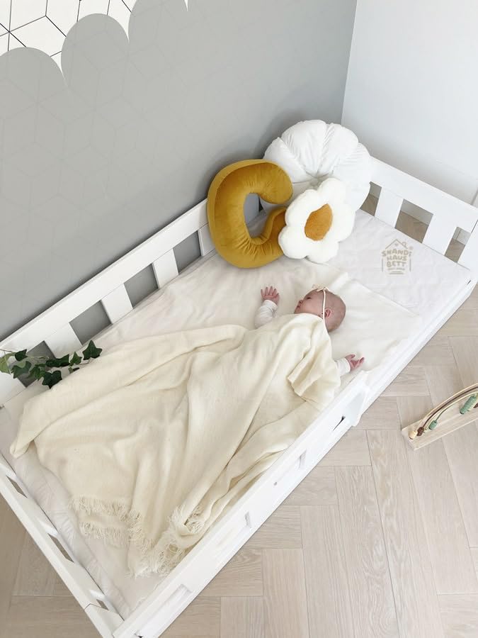 Letto per Bambini 120x200 Blanco - BAJO - Letto Basso per Bambini - Letto Bambini con Sponda Letto Bambini - Letto Bambino con Barriera Letto Bambini