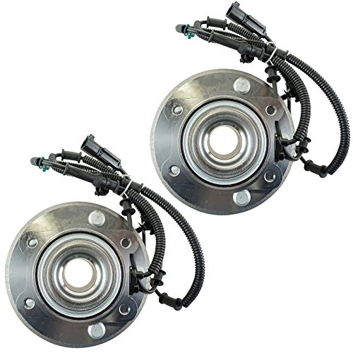 Image of TRQ Rear Driver and Passenger Side Wheel Bearing and Hub Assembly Set 2 Piece Compatible with 2008-2011 Chrysler Town and Country 2008-2011 Dodge Grand Caravan 2009-2011 Volkswagen Routan