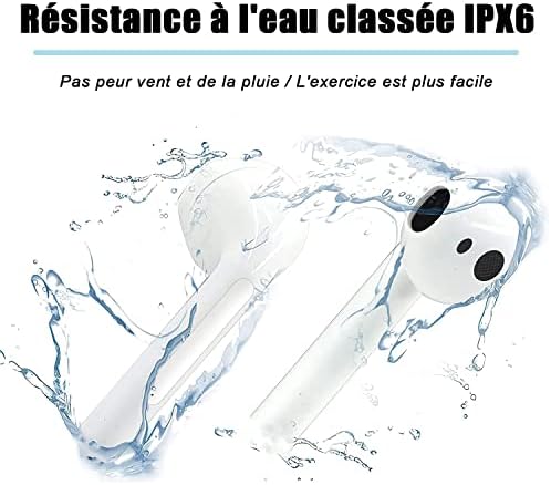 Wireless Headphones, Wireless Earbuds Bluetooth 5.0 Headphones 3D HiFi Stereo Headphones Noise Cancellation in-Ear Built-in Mic with Charging Case, IPX6 Waterproof Ear buds for Sport/Work
