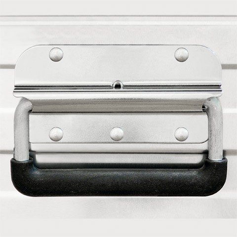 Enders Alubox 63 L mit Schloss Set - Aluminium Box 1 mm Wandstärke, spritzwasserdicht, stapelbar - Alukiste, Metallkiste, Metallbox mit Deckel - verwendbar als Transportbox, Werkzeugkiste, Lagerbox