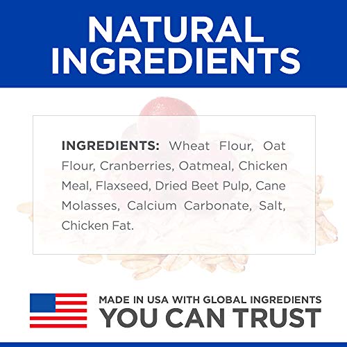 Hills Natural Fruity Snacks for dogs with Cranberries & Oatmeal, Crunchy Dog Treat, 8 oz bag - Image 4