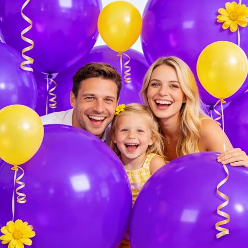 Image of 32Pcs Purple Big Balloons 18 Inch, Round Large Latex Party Balloons for Birthday Wedding Decorations. (purple)
