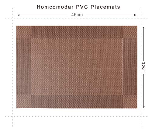 Homcomodar Tovagliette Set da 6 all'Americana PVC