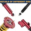KUIPERAUTO Lowering Coilovers Struts Compatible for 2005-2014 Ford Mustang Front & Rear Shocks Adjustable Height Suspension Coil Spring Strut, Excludes Shelby GT500 (Set of 4)(Yellow)